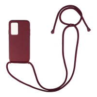 Θήκη Σιλικόνης με Κορδόνι CarryHang Sonique Xiaomi Redmi Note 11 Pro 4G/5G / Redmi Note 12 Pro 4G Μπορντώ