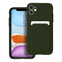 Θήκη Σιλικόνης Sonique Card Case Apple iPhone 11 Πράσινο Σκούρο