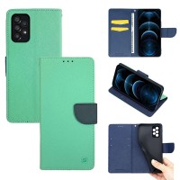 Θήκη Πορτοφόλι Sonique Trend Wallet Samsung Galaxy A52 4G/5G / Galaxy A52s 5G Βεραμάν / Σκούρο Μπλε