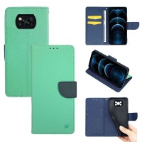 Θήκη Πορτοφόλι Sonique Trend Wallet Xiaomi Poco X3 NFC / Poco X3 Pro Βεραμάν / Σκούρο Μπλε