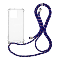 Θήκη Σιλικόνης με Κορδόνι Sonique Armor Clear Xiaomi Redmi 10C Rainbow Μπλε