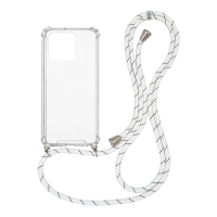 Θήκη Σιλικόνης με Κορδόνι Sonique Armor Clear Xiaomi Redmi 10C Rainbow Λευκό