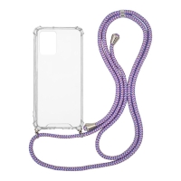 Θήκη Σιλικόνης με Κορδόνι Sonique Armor Clear Xiaomi Redmi 10 / Redmi 10 2022 Rainbow Λιλά