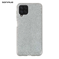 Θήκη Σιλικόνης Sonique Shiny Samsung Galaxy A22 4G / Galaxy M32 4G / Galaxy M22 4G Ασημί