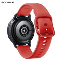 Λουράκι Σιλικόνης Universal Soft Band Sonique 22mm για Samsung, Huawei, Amazfit, Xiaomi, Honor Κόκκινο
