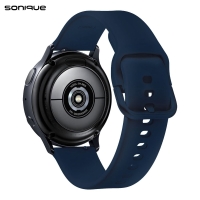 Λουράκι Σιλικόνης Universal Soft Band Sonique 22mm για Samsung, Huawei, Amazfit, Xiaomi, Honor Μπλε Σκούρο