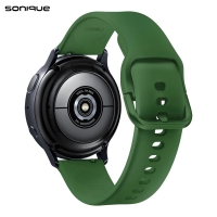 Λουράκι Σιλικόνης Universal Soft Band Sonique 22mm για Samsung, Huawei, Amazfit, Xiaomi, Honor Χακί