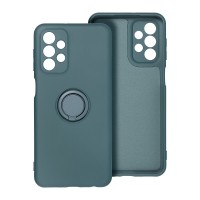 Θήκη Σιλικόνης Ring Case Samsung Galaxy A23 5G / Galaxy A23 4G Πράσινο Σκούρο