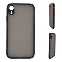 Θήκη Σιλικόνης Color Button Bumper Sonique Apple iPhone XR Μαύρο