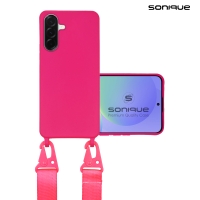 Θήκη Σιλικόνης με Strap CarryHang Sonique Samsung Galaxy A56 5G Φουξ