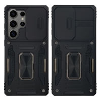 Θήκη Ring Armor CamShield Sonique για Samsung Galaxy S24 Ultra Μαύρο