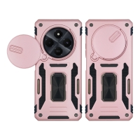 Θήκη Ring Armor CamShield Sonique για Xiaomi Redmi 14C 4G / Poco C75 4G / Redmi A4 5G Ροζ Χρυσό