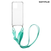 Θήκη Σιλικόνης με Strap Sonique Armor Clear Realme 8 / Realme 8 Pro Γαλάζιο