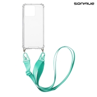 Θήκη Σιλικόνης με Strap Sonique Armor Clear Realme C51 / Realme C53 / Realme Note 50 4G Γαλάζιο