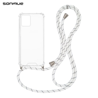 Θήκη Σιλικόνης με Κορδόνι Sonique Armor Clear Motorola Moto G54 5G / Moto G54 5G Power Rainbow Λευκό