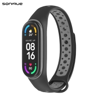 Λουράκι Σιλικόνης Sonique Sport για Xiaomi Mi Band 7 Μαύρο / Γκρι