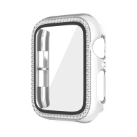 Θήκη Προστασία Luxury Diamond PC + Tempered Glass Sonique για Apple Watch 4/5/6/SE/SE 22 40mm Διάφανο