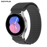 Λουράκι Nylon Alpine Loop Band Sonique 20mm για Samsung, Huawei, Amazfit, Xiaomi, Honor Σκούρο Γκρι