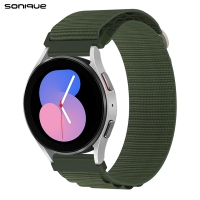 Λουράκι Nylon Alpine Loop Band Sonique 20mm για Samsung, Huawei, Amazfit, Xiaomi, Honor Χακί