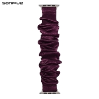 Λουράκι Scruncie Band Sonique για Apple Watch (42/44/45/49MM) Μωβ Σκούρο