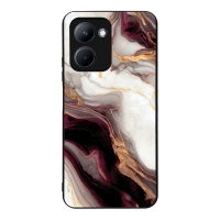 Θήκη Sonique Marble Series για Realme C33 Μπορντώ
