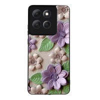 Θήκη Sonique 3D Flower Series για Motorola Moto G86 5G Βιολετί