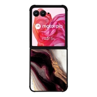 Θήκη Sonique Marble Series για Motorola Motorola Razr 50 Ultra Μπορντώ