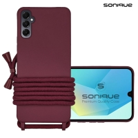Θήκη Σιλικόνης με Κορδόνι CarryHang Sonique Samsung Galaxy A16 4G / Galaxy A16 5G Μπορντώ