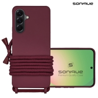 Θήκη Σιλικόνης με Κορδόνι CarryHang Sonique Samsung Galaxy A56 5G Μπορντώ