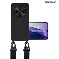 Θήκη Σιλικόνης με Strap CarryHang Sonique Xiaomi Redmi 14C 4G / Poco C75 4G / Redmi A4 5G Μαύρο