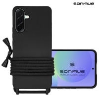 Θήκη Σιλικόνης με Strap CarryHang Sonique Samsung Galaxy A36 5G Μαύρο