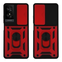 Θήκη Ring Armor CamPro Sonique TCL 50 SE / TCL 40 NxtPaper Κόκκινο