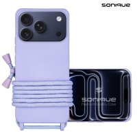 Θήκη Σιλικόνης με Κορδόνι CarryHang Sonique Apple iPhone 17 Pro Λιλά