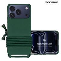 Θήκη Σιλικόνης με Κορδόνι CarryHang Sonique Apple iPhone 17 Pro Max Πράσινο Σκούρο