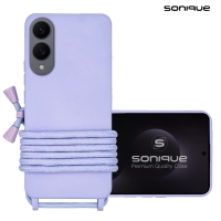 Θήκη Σιλικόνης με Κορδόνι CarryHang Sonique Samsung Galaxy S25 Edge Λιλά