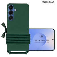 Θήκη Σιλικόνης με Κορδόνι CarryHang Sonique Samsung Galaxy S25 Plus Πράσινο Σκούρο