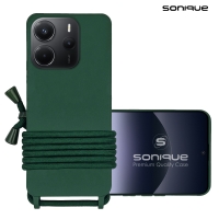 Θήκη Σιλικόνης με Κορδόνι CarryHang Sonique Xiaomi Redmi Note 14 4G (164.84mm) Πράσινο Σκούρο
