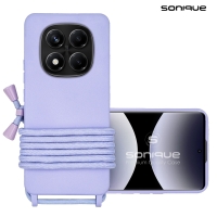 Θήκη Σιλικόνης με Κορδόνι CarryHang Sonique Xiaomi Redmi Note 14 Pro 4G Λιλά