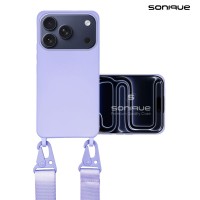 Θήκη Σιλικόνης με Strap CarryHang Sonique Apple iPhone 17 Pro Max Λιλά