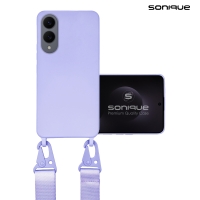 Θήκη Σιλικόνης με Strap CarryHang Sonique Samsung Galaxy S25 Edge Λιλά