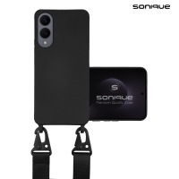 Θήκη Σιλικόνης με Strap CarryHang Sonique Samsung Galaxy S25 Edge Μαύρο