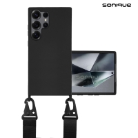 Θήκη Σιλικόνης με Strap CarryHang Sonique Samsung Galaxy S25 Ultra Μαύρο