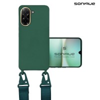Θήκη Σιλικόνης με Strap CarryHang Sonique Xiaomi Redmi A5 4G (173.45mm) Πράσινο Σκούρο