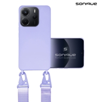 Θήκη Σιλικόνης με Strap CarryHang Sonique Xiaomi Redmi Note 14 4G (164.84mm) Λιλά