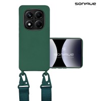 Θήκη Σιλικόνης με Strap CarryHang Sonique Xiaomi Redmi Note 14 Pro 4G Πράσινο Σκούρο