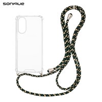 Θήκη Σιλικόνης με Κορδόνι Sonique Armor Clear Oppo A78 5G Rainbow Πράσινο