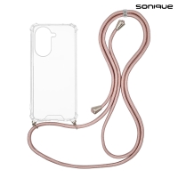 Θήκη Σιλικόνης με Κορδόνι Sonique Armor Clear Xiaomi Redmi A5 4G (173.45mm) Ροζ Χρυσό Σατινέ