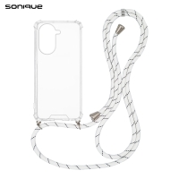 Θήκη Σιλικόνης με Κορδόνι Sonique Armor Clear Xiaomi Redmi A5 4G (173.45mm) Rainbow Λευκό