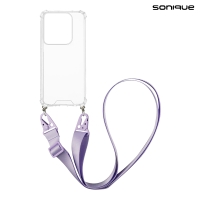 Θήκη Σιλικόνης με Strap Sonique Armor Clear Motorola Edge 50 Ultra Λιλά