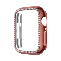 Θήκη Προστασία Luxury Diamond PC Sonique για Apple Watch 7/8/9 41mm Ροζ Χρυσό